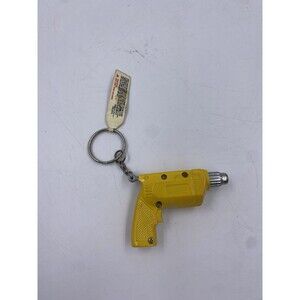 Vintage Yellow Drill Keyring Novelty